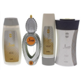 Ajmal Wisal Darčeková sada, parfémová voda 50ml+ telové mlieko 100ml + sprchový gél 200ml + telový púder 80 gr - poškodený obal