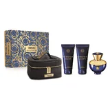 Versace Dylan Blue pour Femme Darčeková sada, parfémovaná voda 100ml + sprchový gél 100ml+ telové mlieko 100ml + kozmetická taška