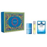 Versace Man Eau Fraiche Darčeková sada toaletná voda 100ml + toaletná voda 10ml + Deostick 75ml