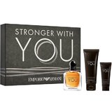 Giorgio Armani Stronger With You Darčeková sada, toaletná voda 100ml + toaletná voda 15ml + sprchový gel 75ml