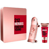 Carolina Herrera 212 Heroes for Her Darčeková sada, Parfumovaná voda 80ml + Telové mlieko 100ml