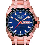 Swiss Alpine Military 7043.1165 Day-Date Mens Watch 42mm 10ATM