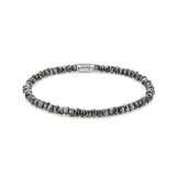 Rebel & Rose Bracelet Glass Rocks Black Leopard RR-40116-S-S ladies