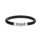 Rebel & Rose Bracelet Half Round Braided RR-L0133-S-L+ mens