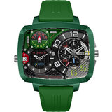 Nubeo NB-6084-03 Mens Watch Odyssey Triple Time-Zone Limited 58mm 5ATM