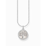 Thomas Sabo KE2220-007-21-L45V Silver necklace w. Tree of Love pendant u. weißer Emaille 