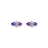Thomas Sabo H2281-643-13 Silver stud earrings w. violet onyx 