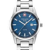 Swiss Alpine Military 7767.1135 Ladies Watch Argos silver blue 34mm 10ATM
