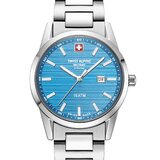 Swiss Alpine Military 7767.1131 Ladies Watch Argos silver hellblau 34mm 10ATM