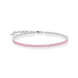 Thomas Sabo A2167-051-9-L19V Tennis Bracelet with pink stones 16-19 cm