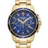 Swiss Alpine Military 7089.9115 Chronograph Mens Watch 44mm 10ATM