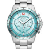 Swiss Alpine Military 7089.9131 Chronograph Mens Watch 44mm 10ATM