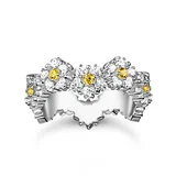 Thomas Sabo TR2337-051-4-54 Ring - Blume mit Steinen silber Damen