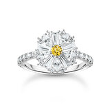 Thomas Sabo TR2493-051-4-56 Cocktailring Blume mit Steinen silber Damen