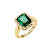 Thomas Sabo TR2508-971-6-54 Ring with green octagon stone Elyndra Gold-plated Ladies