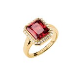 Thomas Sabo TR2508-414-10-56 Ring with red octagon stone Elyndra Gold-plated Ladies