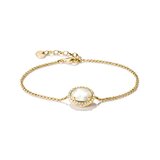 Thomas Sabo A2234-M01-14-L19V Bracelet with Mother of Pearl and Cubic Zirconia, Adjustable