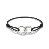 Thomas Sabo A2236-051-11-L24V Textile Bracelet Together Black, Adjustable
