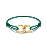 Thomas Sabo A2236-M03-6-L24V Textile Bracelet Together Gold-Plated, Adjustable