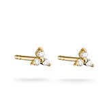 Thomas Sabo H2368-M01-14 Stud Earrings with White Cubic Zirconia Gold-Plated Women