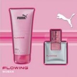 Puma Flowing Woman Darčeková sada, toaletná voda 30ml + sprchový gel 50ml