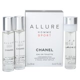 Chanel Allure Homme Sport Toaletná voda, 3 x 20ml (3 x náplň)