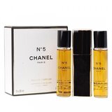 Chanel No.5 Parfémovaná voda, 3x20ml (1x plniteľná + 2x náplň)