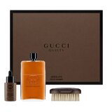 Gucci Guilty Absolute Darčeková sada, parfémovaná voda 150ml + olej na fúzy 30ml + kefka