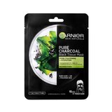 Čierna textilná maska s extraktom z morských rias Pure Charcoal Skin Naturals (Black Tissue Mask) 28 g