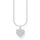 Thomas Sabo KE2046-051-14-L38V Silver Pavé Heart Necklace 36-38 cm Ladies