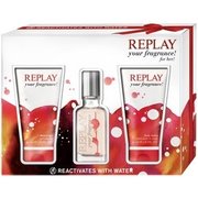 Replay Your Fragrance! for Her Darčeková sada, toaletná voda 20ml + sprchový gél 50ml + deodorant 50ml