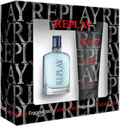 Replay Jeans Spirit! for Him Darčeková sada, toaletná voda 30ml + sprchový gél 100ml