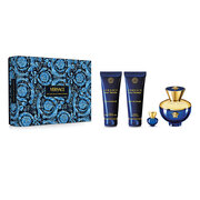 Versace Dylan Blue pour Femme Darčeková sada, parfémovaná voda 100ml + sprchový gél 100ml+ telové mlieko 100ml + parfémovaná voda 5ml