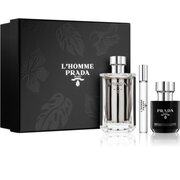 Prada L´Homme Darčeková sada, toaletná voda 100ml + toaletná voda 10ml + sprchový krém 100ml
