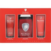 Tonino Lamborghini Sportivo Darčeková sada, Toaletná voda 125ml + Sprchový gél 100ml + Balzam po holení 100ml