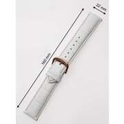 Perigaum Leather Strap 22 x 160 mm White Rose Clasp
