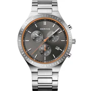 Bering 11743-709 Classic Titanium Chronograph Mens Watch 40mm 5ATM