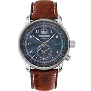 Zeppelin 8644-3 dual time men`s watch LZ126 Los Angeles 43mm 5ATM