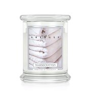 Kringle Candle Warm Cotton vonná sviečka stredná 2-knôtová (411 g)