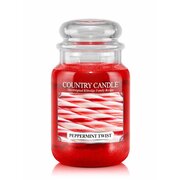 Country Candle Peppermint Twist vonná sviečka veľká 2-knôtová (652 g)