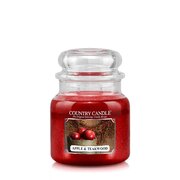 Country Candle Apple & Teakwood vonná sviečka stredná 2-knôtová (453 g)