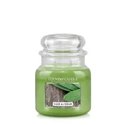Country Candle Sage & Cedar vonná sviečka stredná 2-knôtová (453 g)
