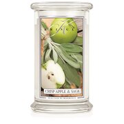 Kringle Candle Crisp Apple & Sage vonná sviečka veľká 2-knôtová (624 g)