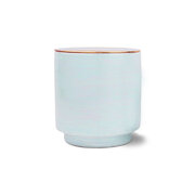 Paddywax GLOW SKY BLUE SEA SALT & PLUMERIA 3-knôtová vonná sviečka s medeným vrchnákom (17oz / 482g)