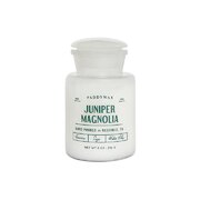 Paddywax FARMHOUSE 8 OZ WHITE GLASS WITH GREEN DECAL JUNIPER MAGNOLIA