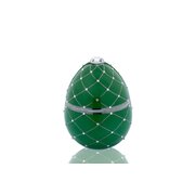 LADENAC Bois de Russie vonná sviečka VERDE zelená s ozdobnými kamienkami (220 g) v darčekovom balení