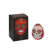 LADENAC Scull vonná sviečka RED SCULL s ozdobnými kamienkami (220 g) v darčekovom balení