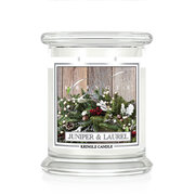 Kringle Candle Juniper & Laurel vonná sviečka stredná 2-knôtová (411 g)