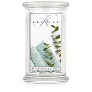 Kringle Candle Eucalyptus Cotton vonná sviečka veľká 2-knôtová (624 g)