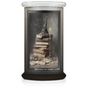 Kringle Candle Halloween Print Based Witch Magic Spell Books vonná sviečka veľká 2-knôtová (624 g)